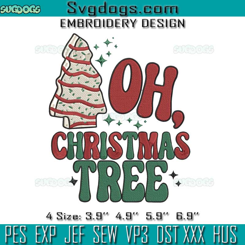 Oh Christmas Tree Embroidery, Little Debbie Cakes Embroidery