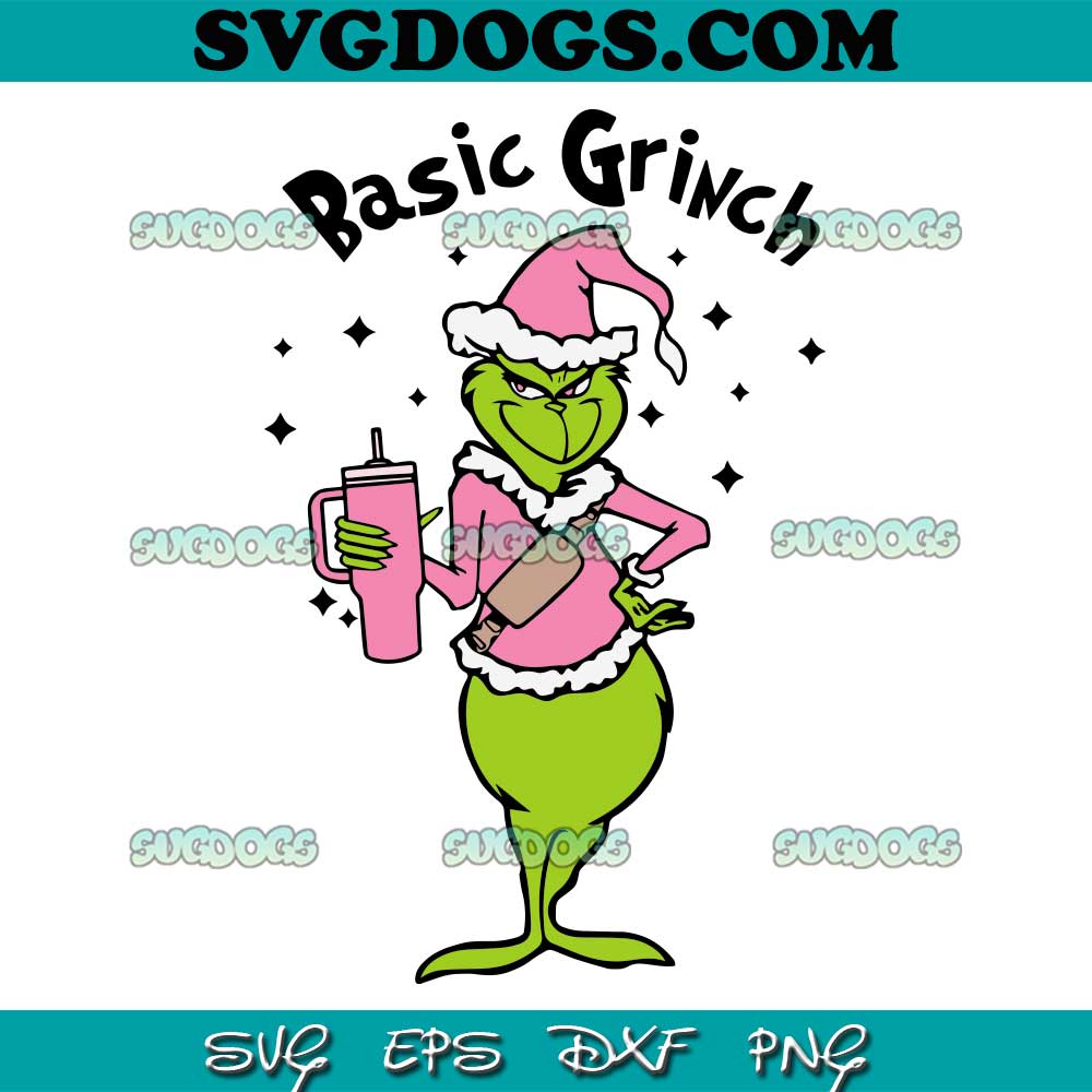 Pink Basic Grinch Christmas SVG PNG, The Grinch With Pink Santa Hat Christmas SVG, Grinch Christmas SVG PNG EPS DXF