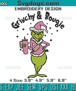 Pink Grinch Embroidery, Bougie Grinch Embroidery, Christmas Grinch Stanley Cup and Belt Bag Embroidery