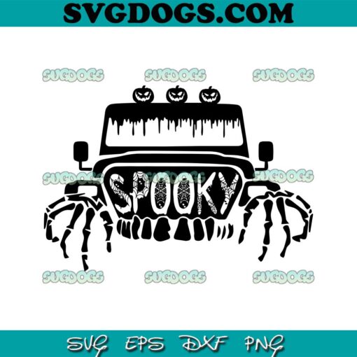 Spooky Offroad SVG, Halloween 4×4 SVG, Pumpkin Halloween SVG PNG EPS DXF