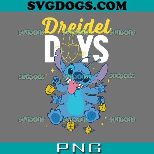 Stitch Hanukkah Dreidel Days PNG, Disney Lilo Hanukkah PNG, Happy Hanukkah PNG