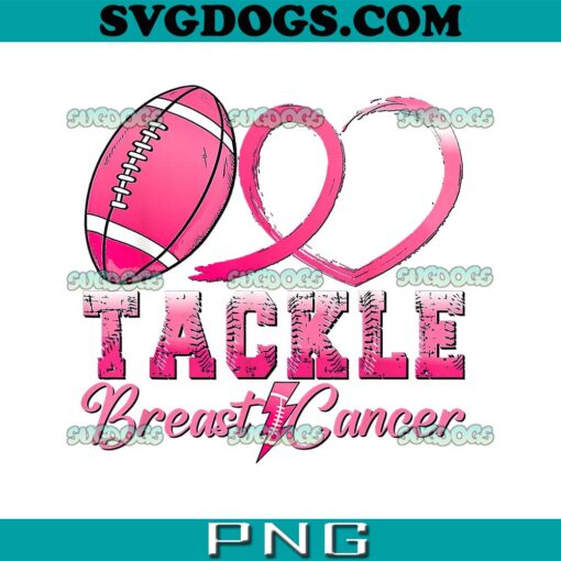 Tackle Breast Cancer Awareness PNG, Football Pink Ribbon PNG, Tackle Cancer Football PNG