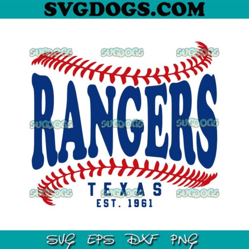 Texas Rangers Est 1961 SVG PNG, Texas Rangers Baseball SVG, Texas Rangers MLB SVG PNG EPS DXF