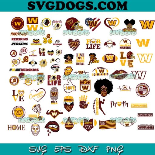 Washington Commanders Bundle SVG PNG, Washington Football Team SVG, Washington Logo SVG PNG EPS DXF
