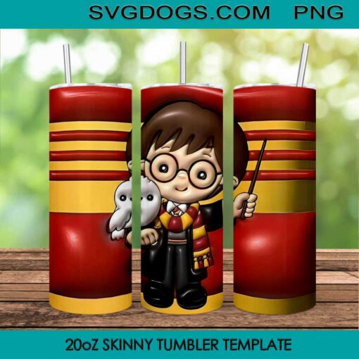 3D Inflated Harry Potter Tumbler Wrap PNG File