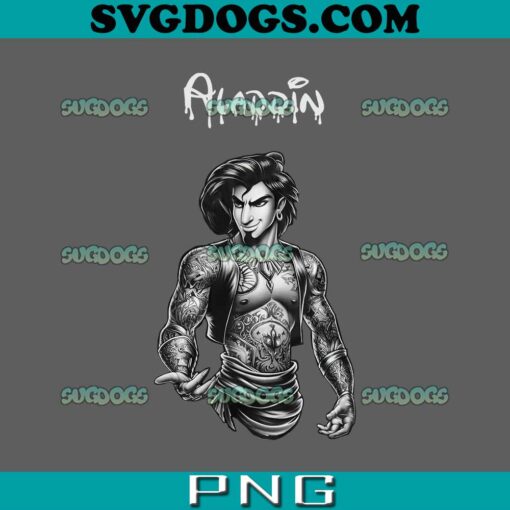 Aladdin Tattoo PNG, Disney Prince PNG, Aladdin PNG