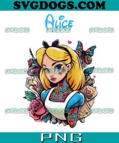 Alice In Wonderland PNG, Disney Princess PNG, Disney Alice PNG, Rock Punk Tattoo PNG