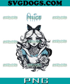Alice Tattoo PNG, In Wonderland PNG, Alice Princess PNG