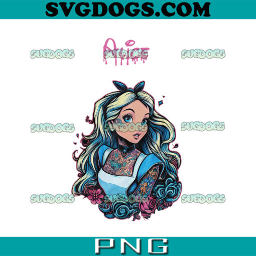 Alice Tattoo In Wonderland PNG, Disney Princess PNG, Alice PNG