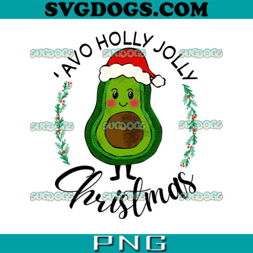 Avo Holly Jolly Christmas PNG, Avocado Christmas PNG