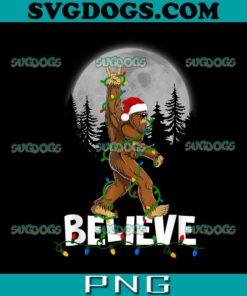 Bigfoot Rock Roll Sasquatch Christmas Believe PNG