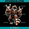 Bigfoot Rock Roll Sasquatch Christmas Believe PNG