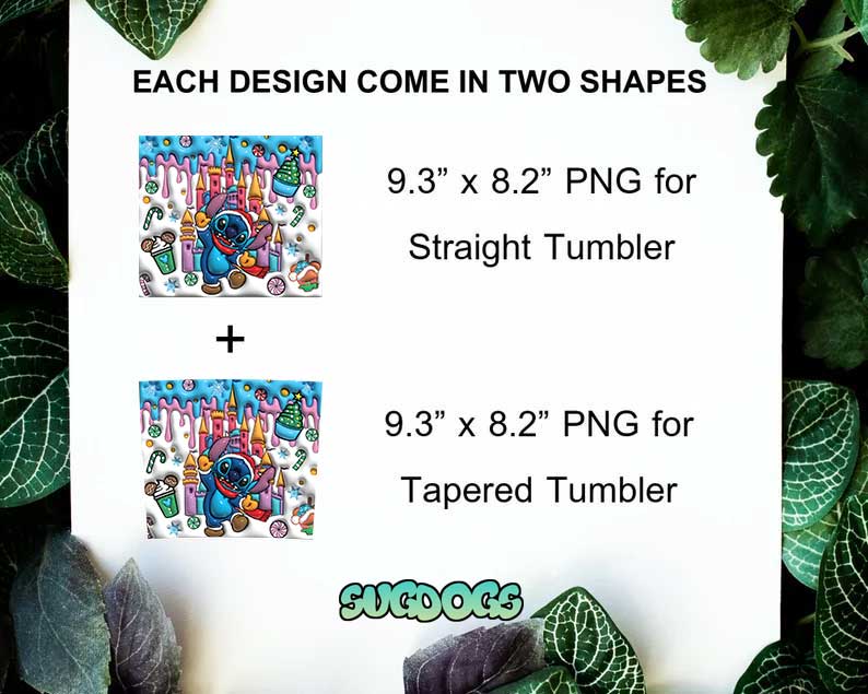 Stitch Christmas Tumbler Wrap PNG File Stitch Christmas Tumbler Wrap PNG File
