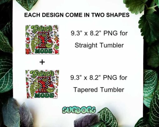 Grinch Mode On Tumbler Wrap PNG, Retro Christmas Season Tumbler Wrap PNG File