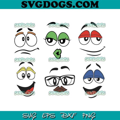 Candy Faces SVG Bundle, M And Ms Faces SVG, M And M Candy SVG PNG EPS DXF