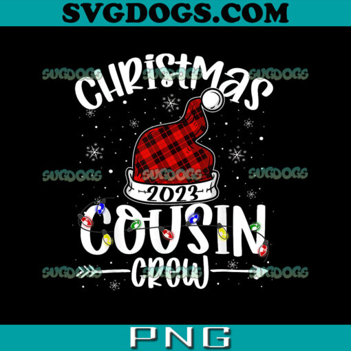 Christmas Cousin Crew PNG, Funny Red Plaid Matching Pajama PNG