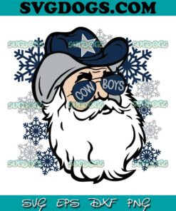 Christmas Cowboys SVG, Santa Football SVG, Santa Dallas Cowboys SVG PNG EPS DXF