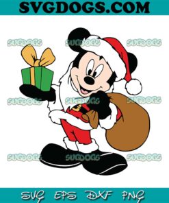 Christmas Mickey Mouse And Gift SVG, Christmas Mickey SVG PNG EPS DXF