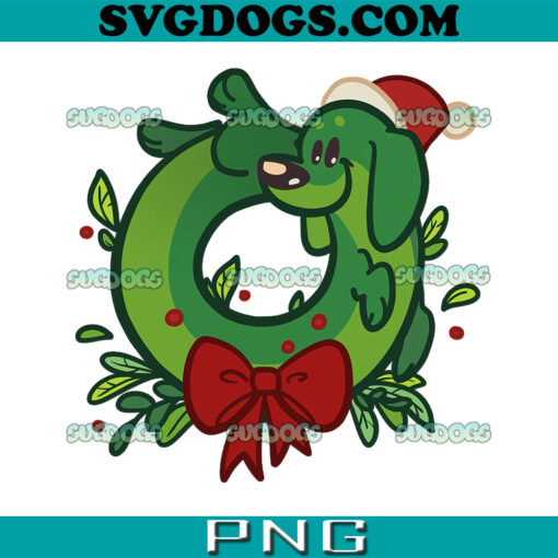 Christmas Sausage Dog PNG, Daxie Wreath PNG, Lucy Does PNG