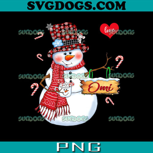 Christmas Snowman PNG, I Love Being An Omi Snowman Xmas PNG, Happy New Merry Christmas PNG