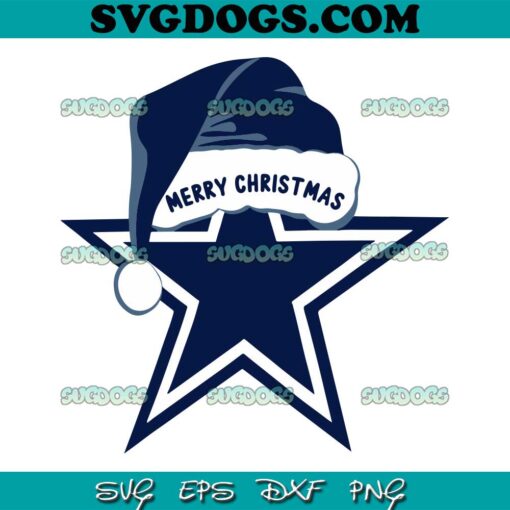 Dallas Cowboys Merry Christmas SVG PNG DXF EPS