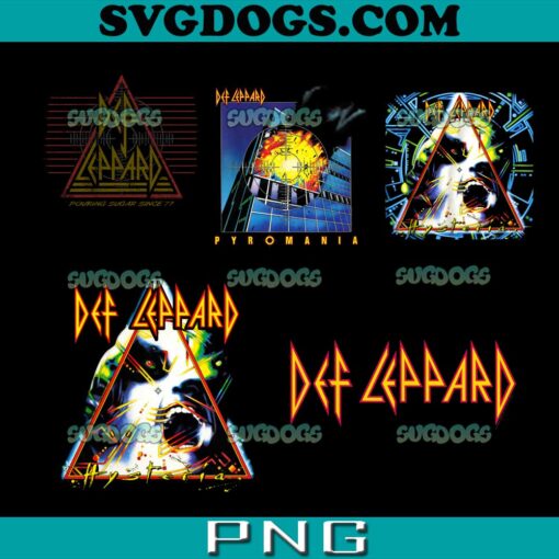 Def Leppard PNG Bundle, Hysteria PNG, Pyromania PNG