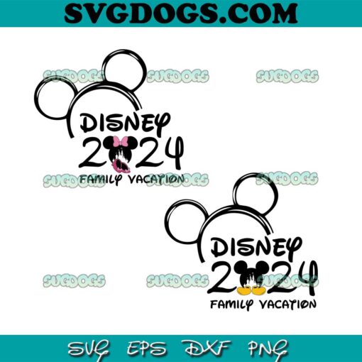 Disney 2024 Family Vacation SVG Bundle, Mickey Family SVG PNG EPS DXF