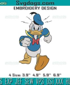 Donald Duck Embroidery, Disney Donald Embroidery