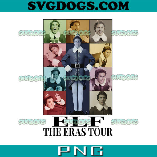 Elf The Eras Tour PNG, Elf Christmas PNG