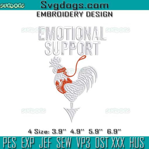 Emotional Support Embroidery, The Rooster Embroidery