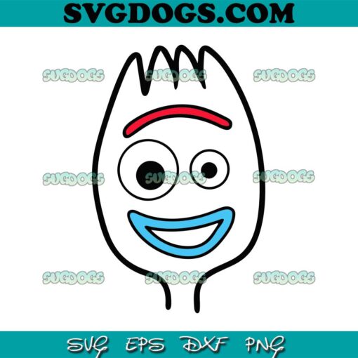 Forky SVG, Toy Story SVG, Pixar SVG, Forky Face Smiley SVG PNG EPS DXF