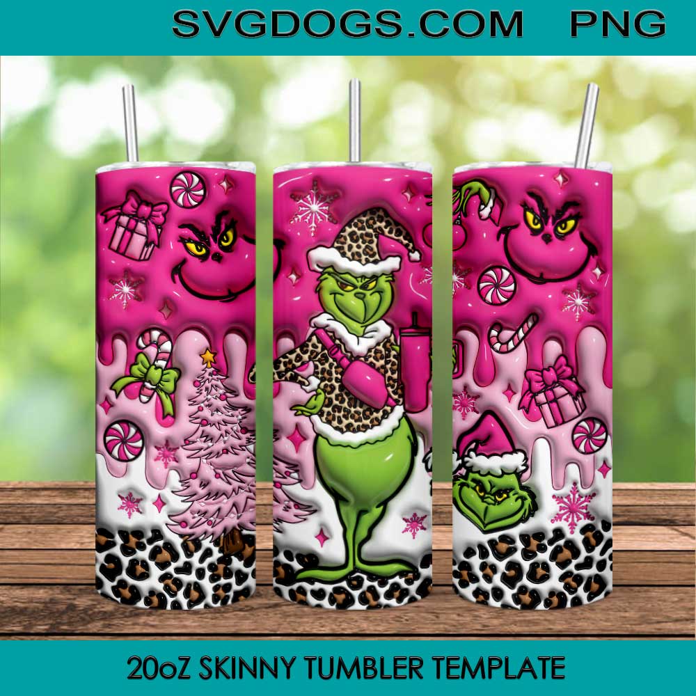 Christmas Character Grinch Pattern 40 oz 2 piece Tumbler Wrap 