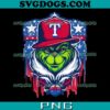 Grinch ChristmasTexas Rangers PNG, Grinch Face Texas Rangers PNG, Grinch Baseball PNG