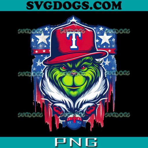 Grinch Texas Rangers PNG, Grinch Texas Rangers Baseball Team PNG, Grinch Texas Rangers MLB Logo PNG