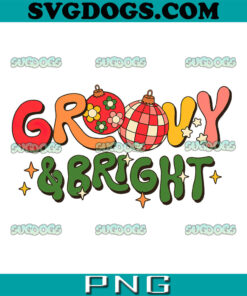 Groovy And Bright PNG, Groovy Christmas PNG