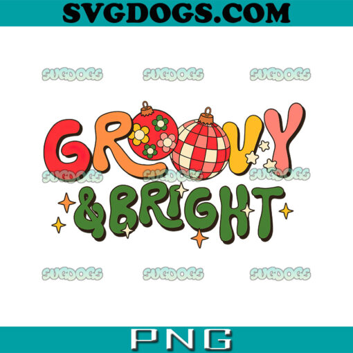 Groovy And Bright PNG, Groovy Christmas PNG