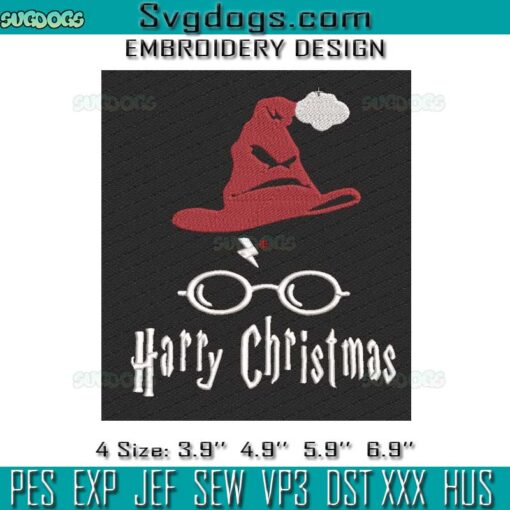Harry Christmas Hogwarts School Embroidery, Christmas Harry Potter Embroidery