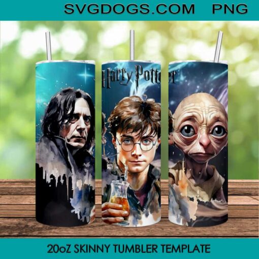 Harry Tumbler Wrap PNG, Harry Potter Dobby Severus Snape Tumbler Wrap PNG File