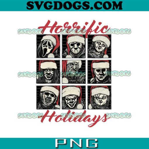 Horrific Holidays PNG, Horror Santa PNG, Horror Christmas PNG