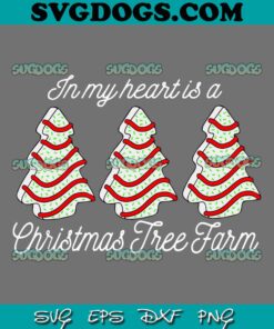 In My Heart is a Christmas Tree Farm SVG, Christmas Tree Cake SVG PNG DXF EPS