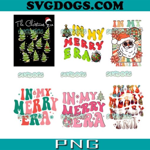 In My Merry Era PNG Bundle, Christmas PNG