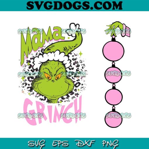 Mama Grinch SVG Bundle, Merry Grinchmas SVG, Personalized Pink SVG PNG EPS DXF