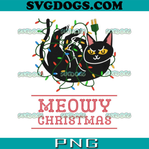 Meowy Christmas PNG, Cat In Santa Claus Hat With PNG, Cat Christmas PNG