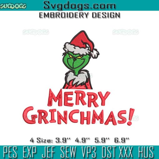 Merry Grinchmas Embroidery