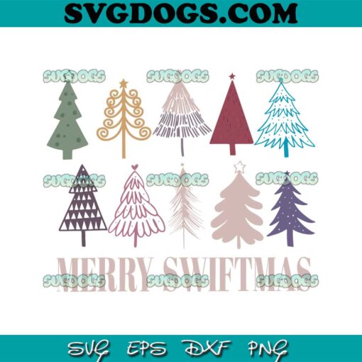 Merry Swiftmas Tree SVG, Taylor Version SVG, Swiftmas Christmas SVG PNG EPS DXF