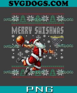 Merry Swishmas PNG, Ugly Christmas PNG, Basketball Christmas PNG