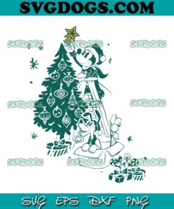 Mickey And Friends Christmas Tree SVG, Noel 2023 SVG PNG EPS DXF