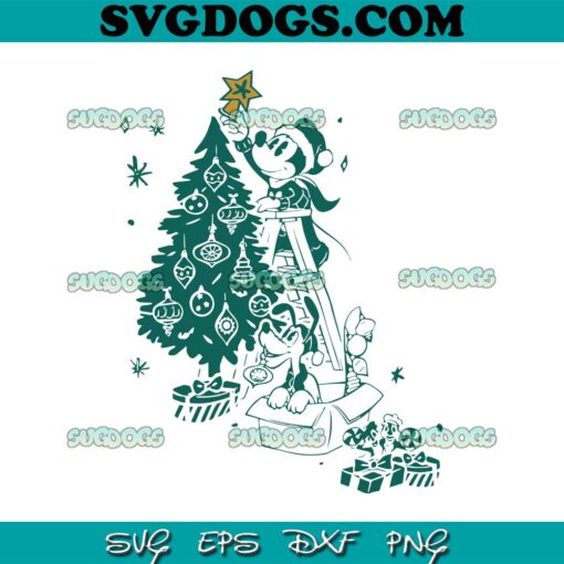 Mickey And Friends Christmas Tree SVG, Noel 2023 SVG PNG EPS DXF