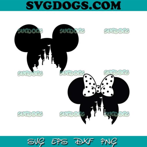 Mickey Head Castle SVG, Mickey Mouse & Minnie Mouse SVG PNG EPS DXF