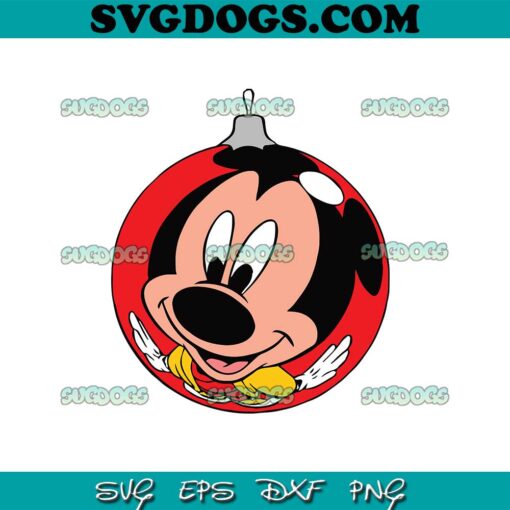 Mickey Ornament Christmas SVG PNG EPS DXF